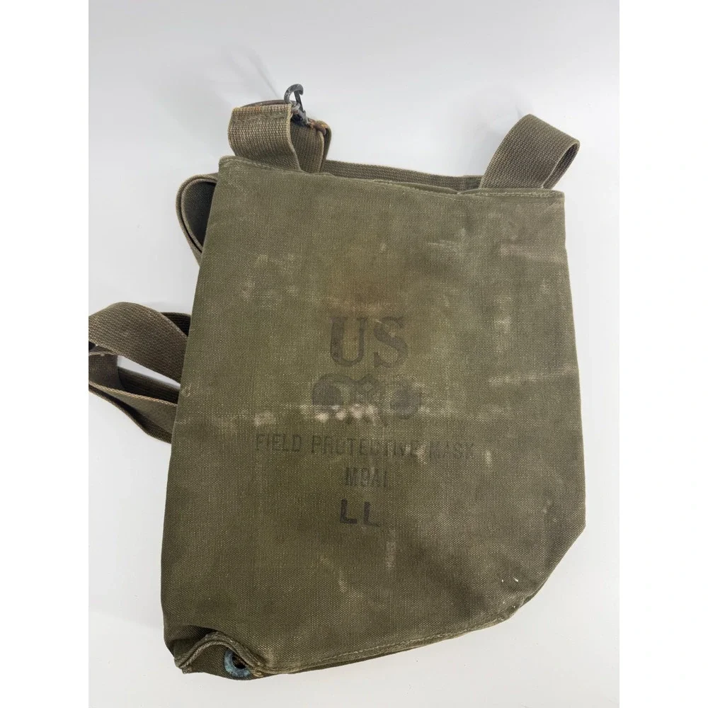 US Military M9A1 Field Protective Mask Bag Canvas Messenger Olive Drab Green LL